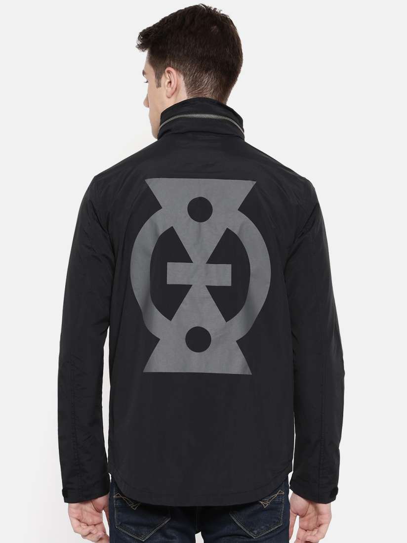Buy Jack Jones Men Black Hooded Printed Tailored Jacket Jackets for Men 7656310 Myntra
