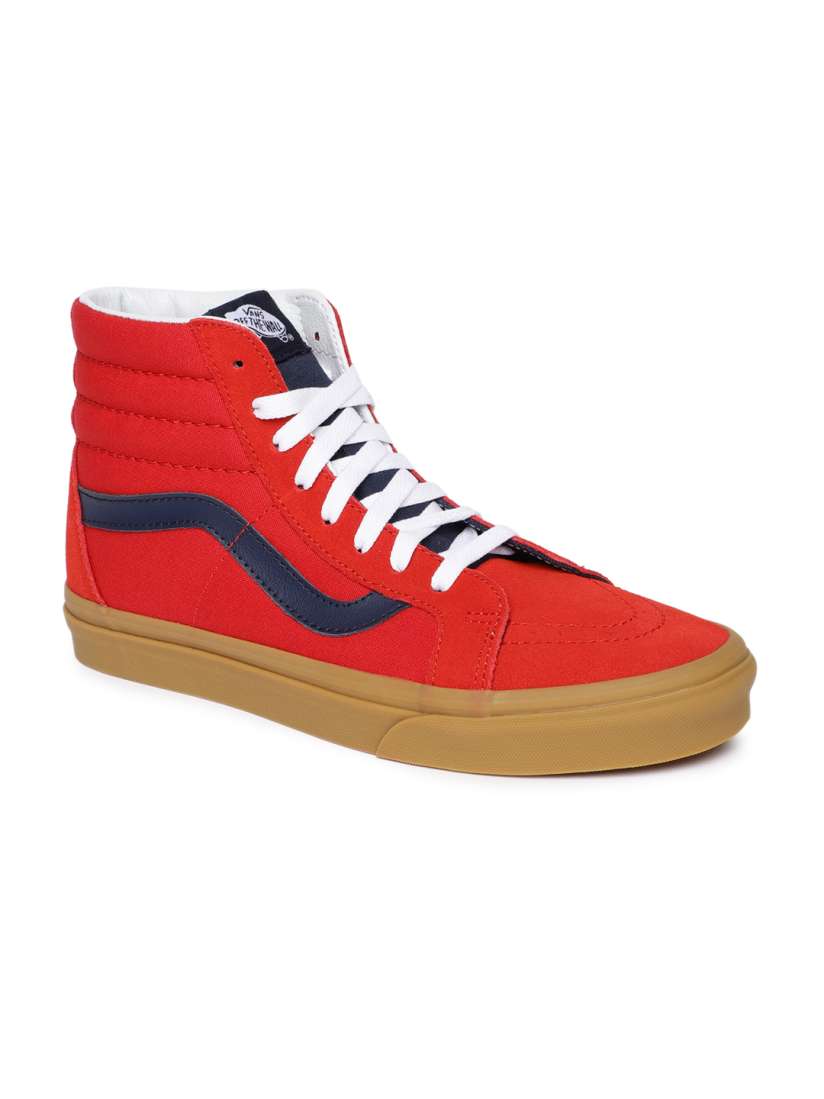 Solid red high top vans new arrivals