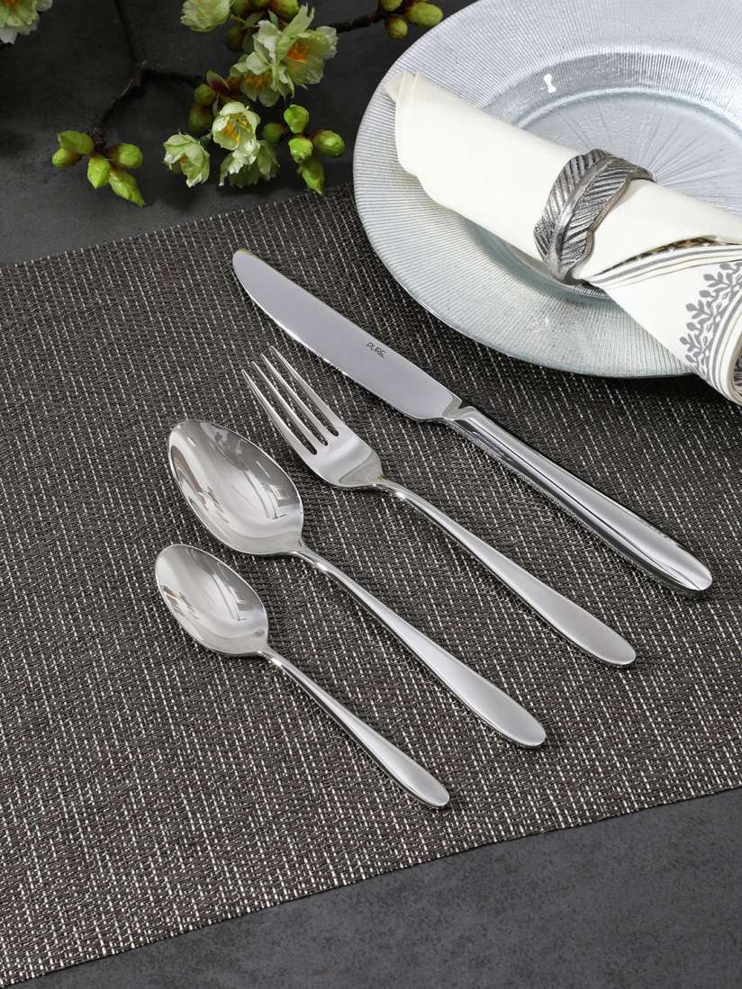 Buy Pure Home and Living Silver Toned Solid Stainless Steel Cutlery Set Cutlery Set for Unisex 7668284 Myntra