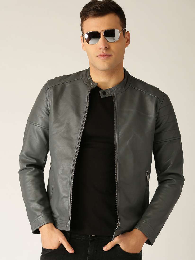 United colors of benetton leather jacket sale