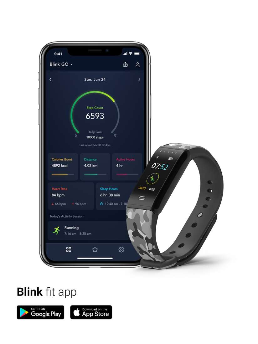 Buy Blink GO Carbon Black Fitness Wearable Band Fitness Bands for Unisex 7669346 Myntra