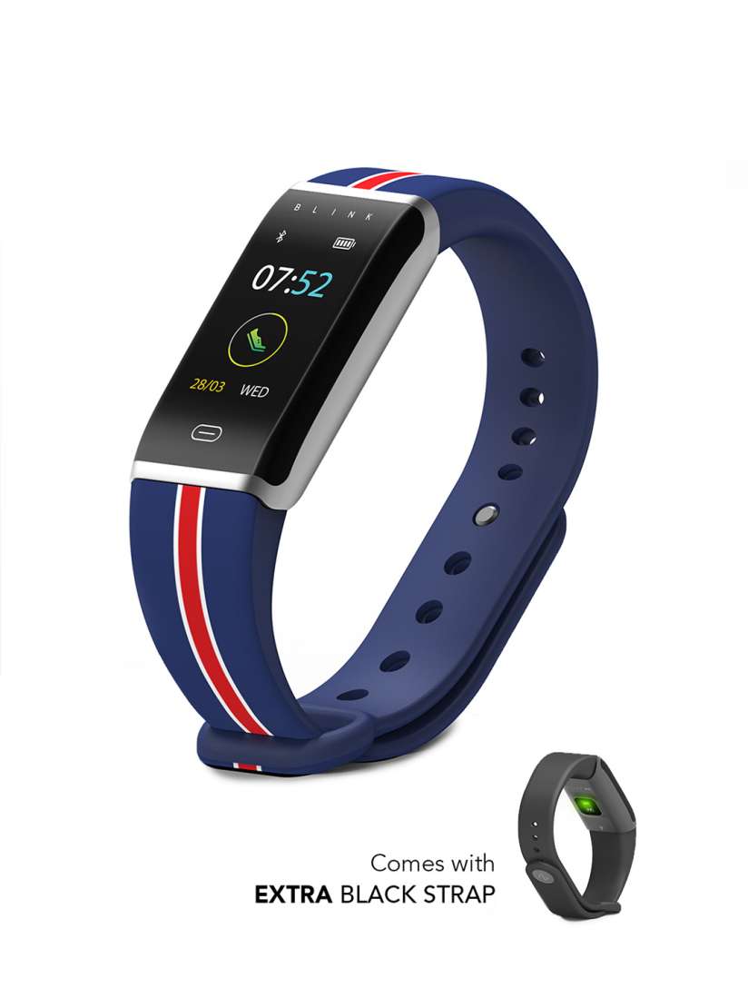 Buy Blink GO Sail Silver extra Black Strap Fitness Wearable Band Fitness Bands for Unisex 7669350 Myntra