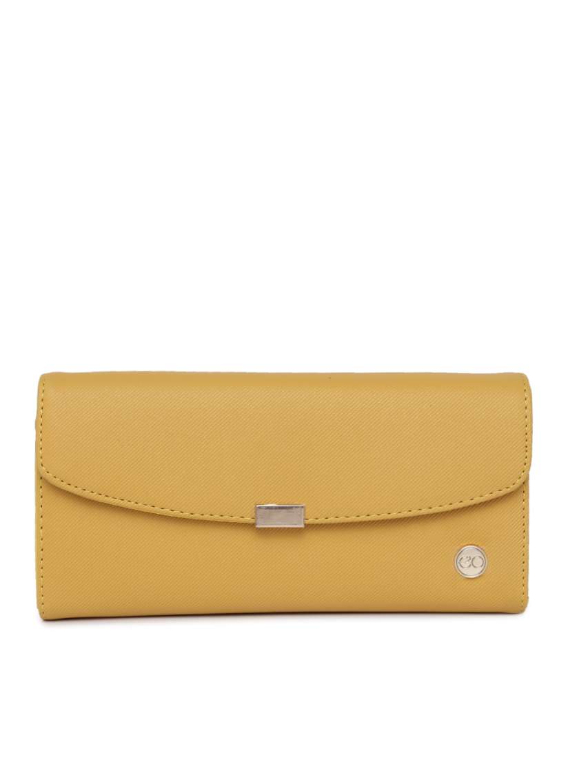 Buy E2O Women Mustard Yellow Solid Two Fold Wallet Wallets for Women 7671821 Myntra