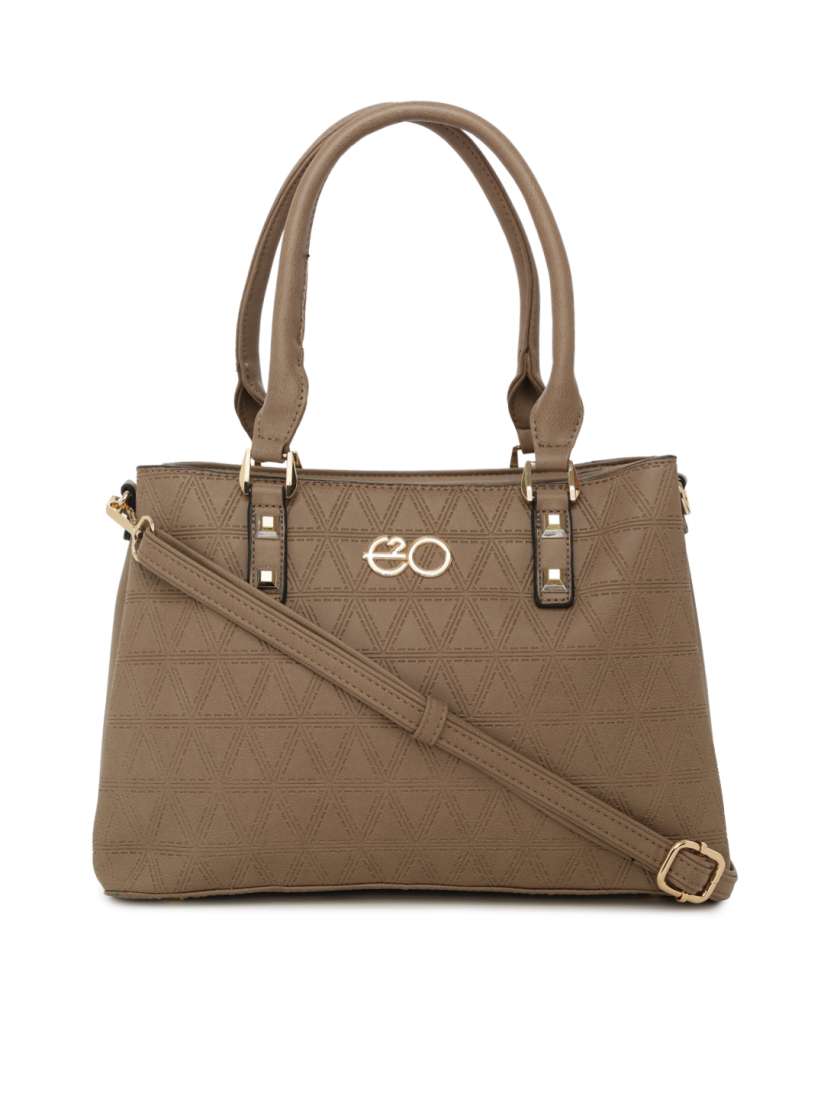 Buy E2O Brown Solid Handheld Bag Handbags for Women 7671875 Myntra