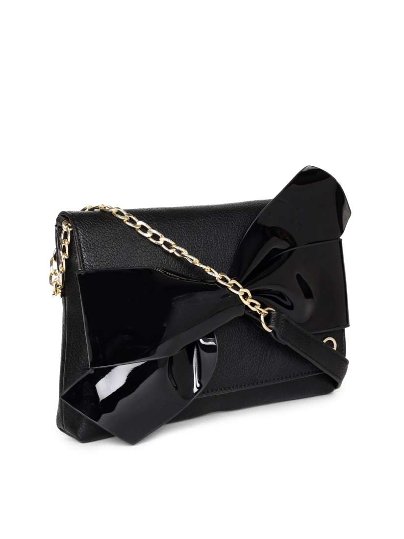 Buy E2O Black Solid Sling Bag Handbags for Women 7671895 Myntra