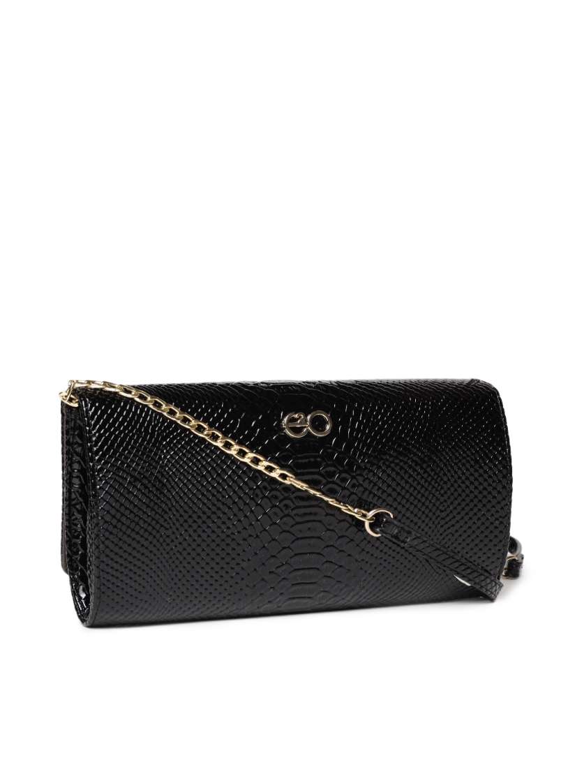 Buy E2O Black Textured Clutch Clutches for Women 7671961 Myntra
