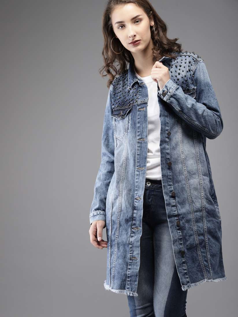 Moda rapido denim jacket sales