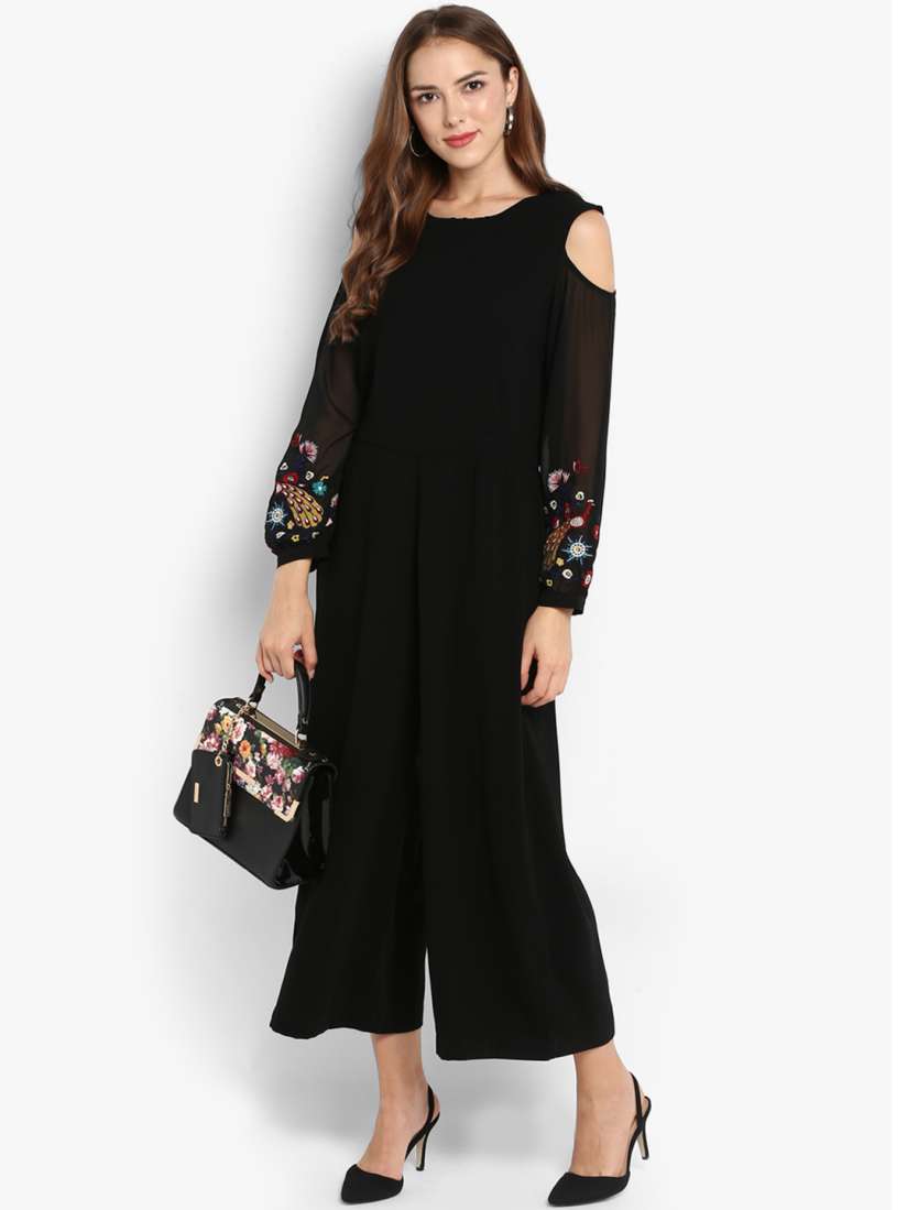 Buy Chumbak Women Black Solid Basic Jumpsuit Jumpsuit for Women 7675332 Myntra