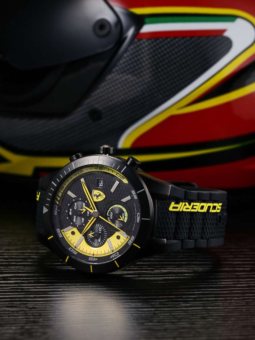 Buy SCUDERIA FERRARI Men Black Yellow Analogue Watch 0830261 Watches for Men 7688423 Myntra