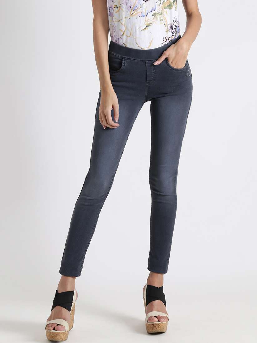 Ladies grey jeggings cheap