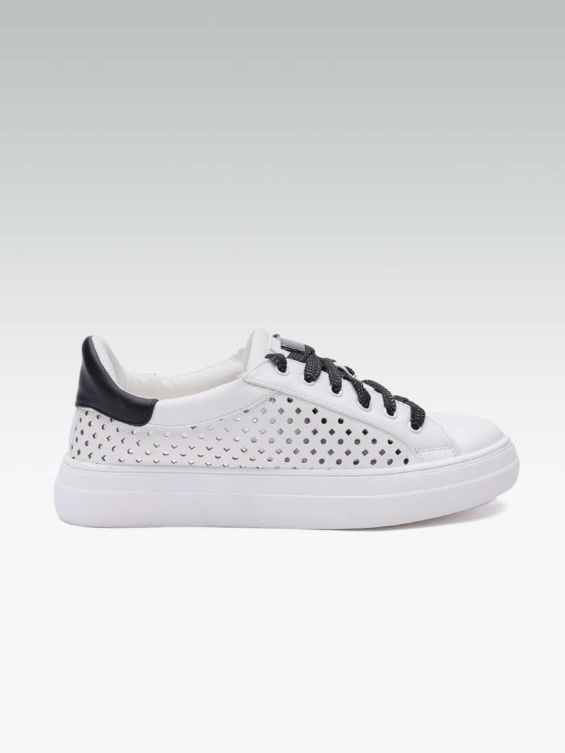 Buy ELLE Women White Laser Cut Sneakers Casual Shoes for Women 7692766 Myntra