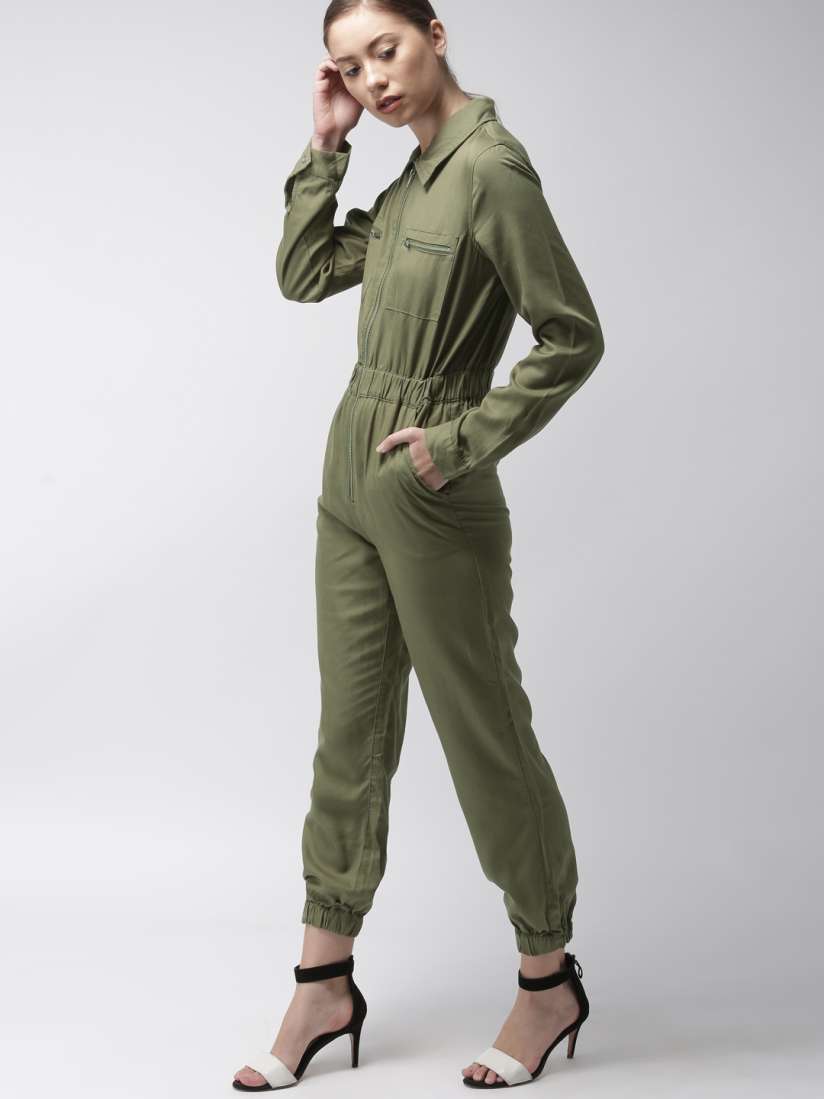 Olive green jumpsuit forever 21 outlet