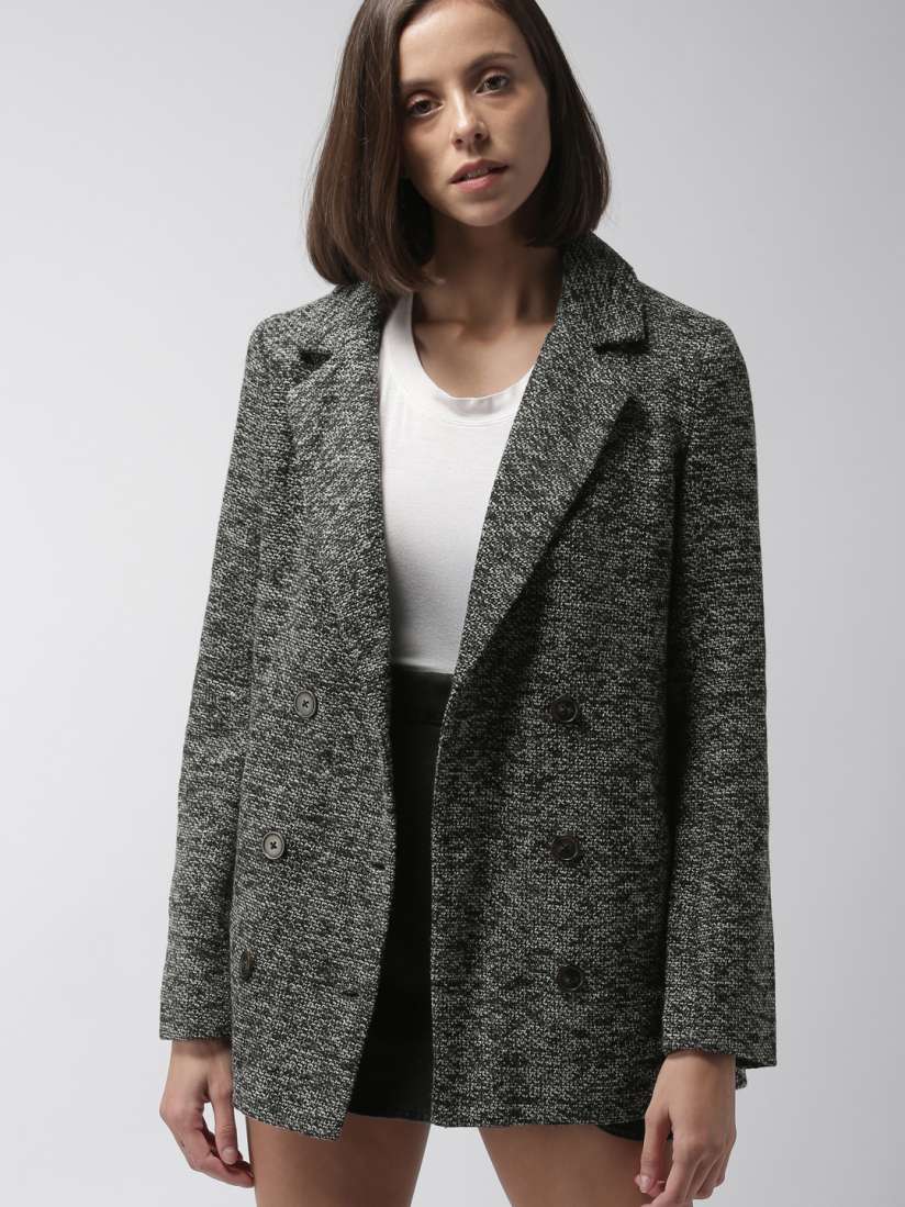 Buy FOREVER 21 Black Solid Double Breasted Longline Trench Coat Coats for Women 7694752 Myntra