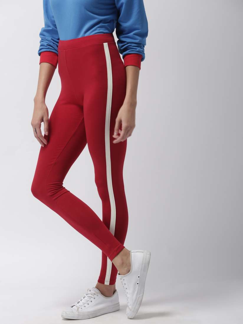 Buy FOREVER 21 Women Red Solid Leggings Leggings for Women 7695492 Myntra