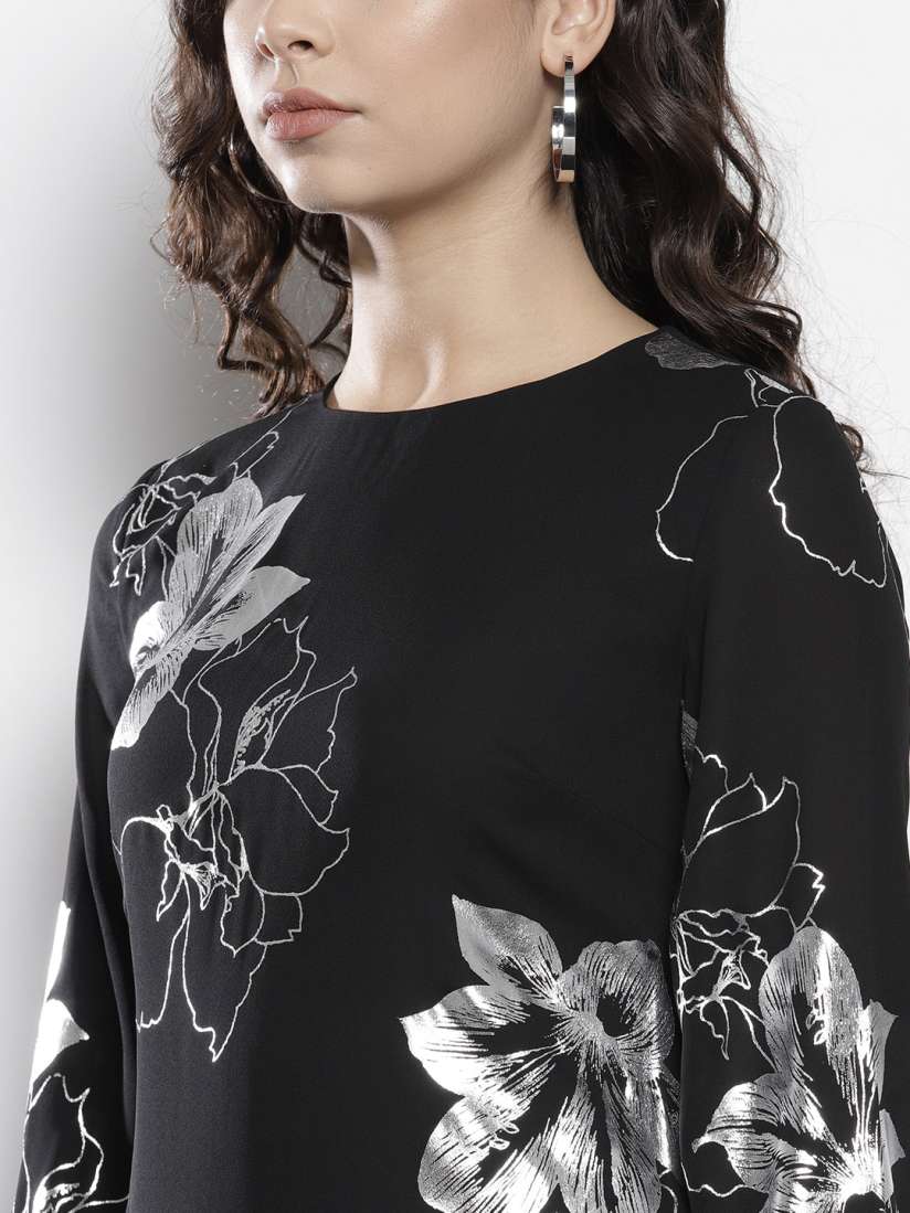Dorothy perkins black and silver dress best sale