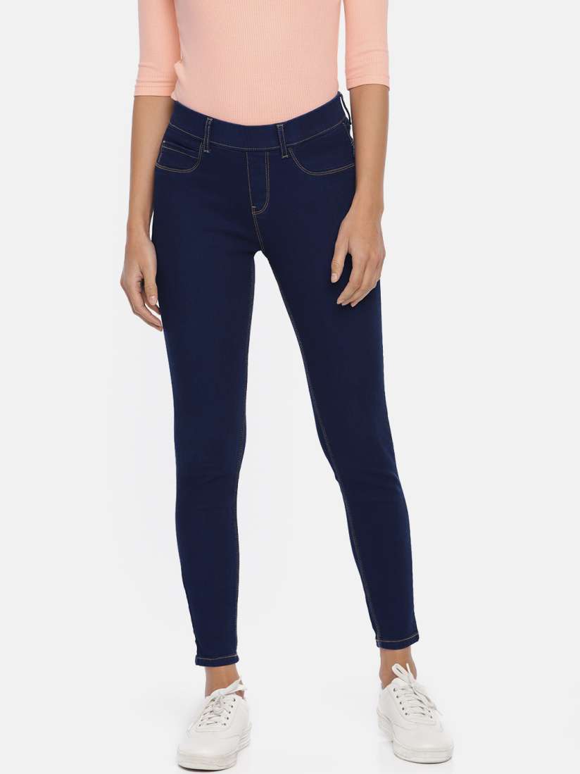 Buy Jealous 21 Women Blue Solid Mide Rise Ankle Length Jeggings Jeggings for Women 7696735 Myntra
