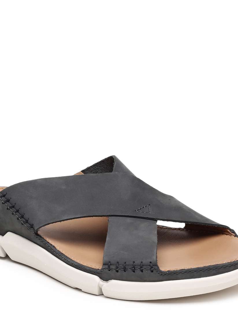 Clarks Sandals 2018 Clarks Men Grey Leather Comfort Sandals