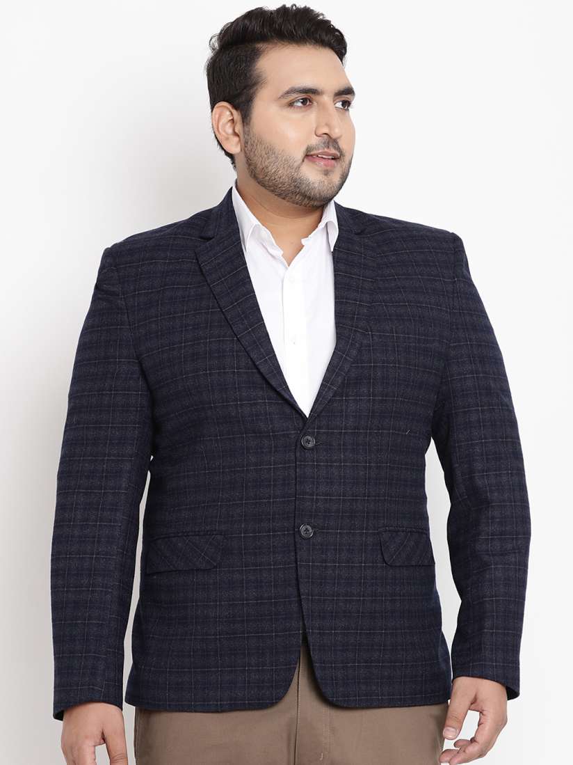 Plus size navy blue blazer clearance