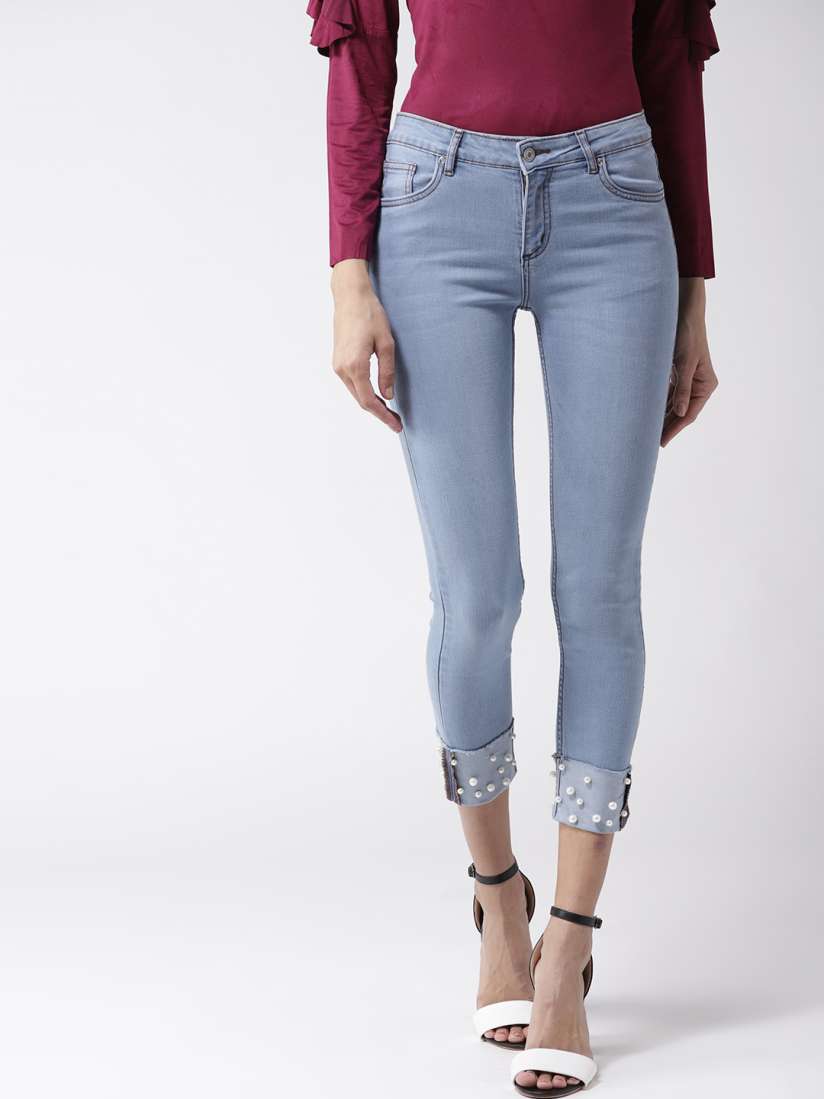Buy Madame Women Blue Regular Fit Mid Rise Clean Look Stretchable Jeans Jeans for Women 7726677 Myntra