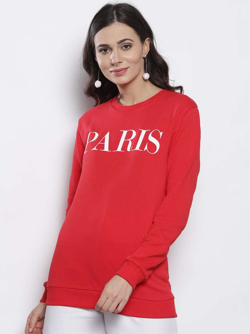 Buy DOROTHY PERKINS Women Red Printed Sweatshirt Sweatshirts for Women 7727254 Myntra