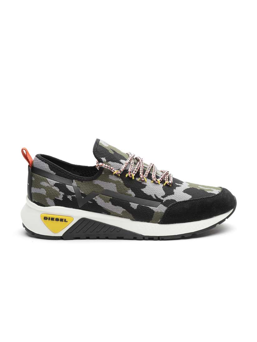 Buy DIESEL Men Olive Green Black Camouflage Print Sneakers Casual Shoes for Men 7727448 Myntra