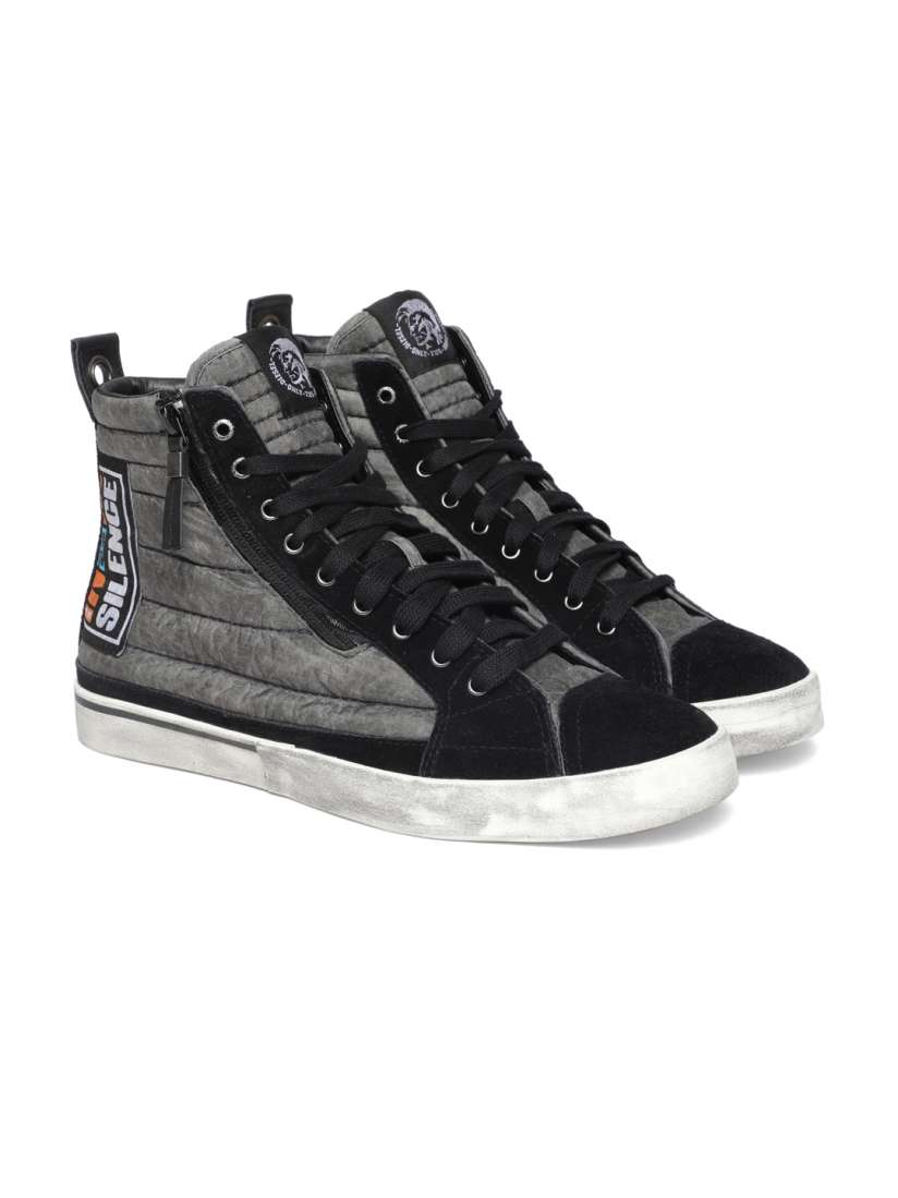 Buy DIESEL Men Grey Solid Suede Mid Top D VELOWS MID PATCH Sneakers Casual Shoes for Men 7727455 Myntra