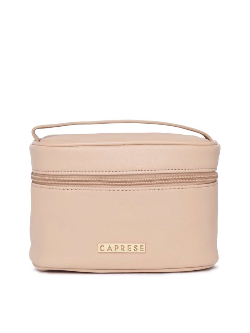 Buy Caprese Beige Solid Makeup Pouch Travel Accessory for Women 7729541 Myntra