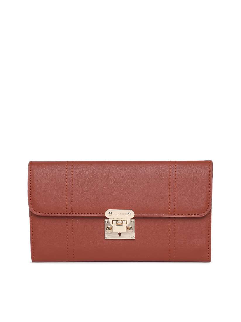 Buy Caprese Women Brown Solid Three Fold Wallet Wallets for Women 7729562 Myntra