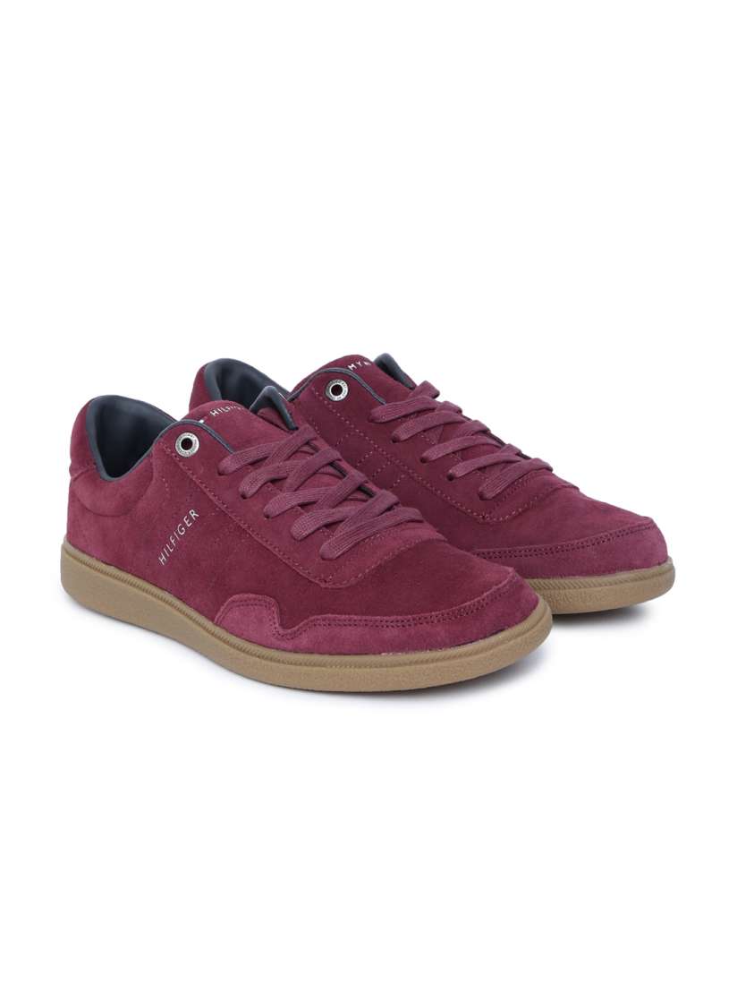Buy Tommy Hilfiger Men Maroon Suede Sneakers Casual Shoes for Men 7729662 Myntra