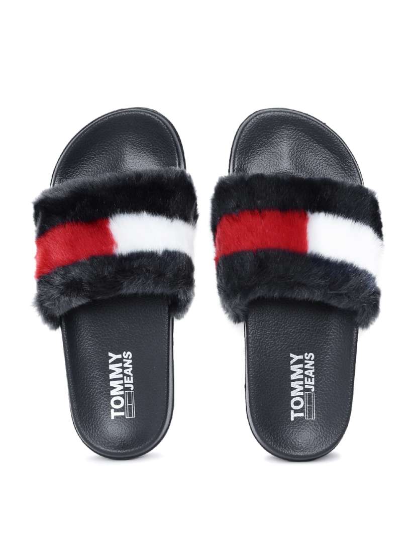 Buy Tommy Hilfiger Women Multicoloured Funny Fur Pool Sliders Flip Flops for Women 7729694 Myntra