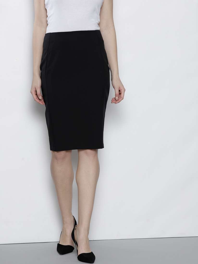 Buy DOROTHY PERKINS Women Black Solid Pencil Skirt Skirts for Women 7732237 Myntra