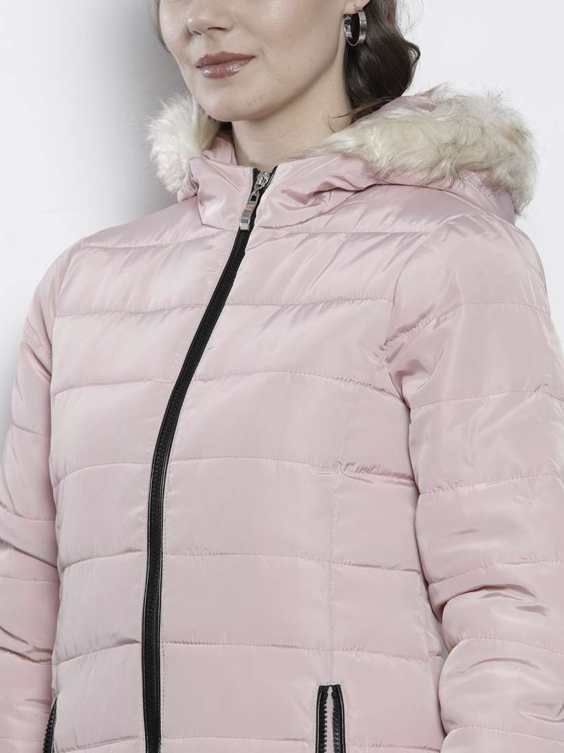Buy DOROTHY PERKINS Women Pink Solid Hooded Parka Jacket Jackets for Women 7732416 Myntra