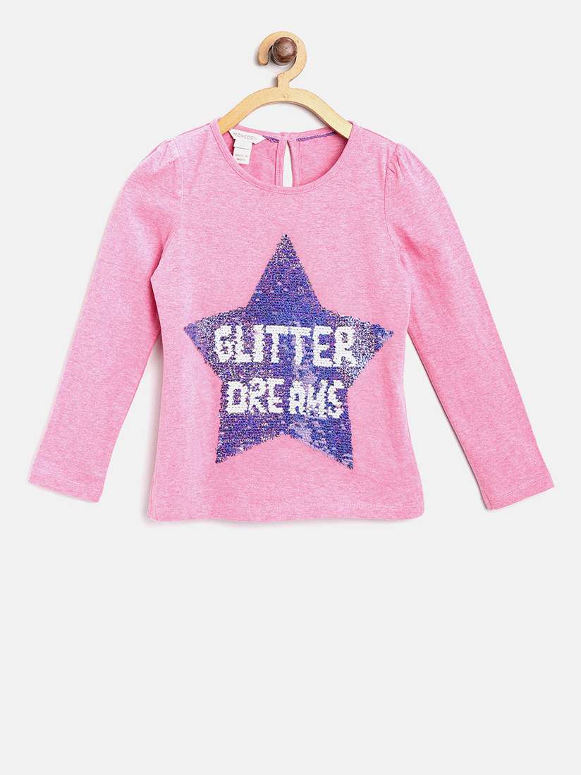 monsoon pink sequin top