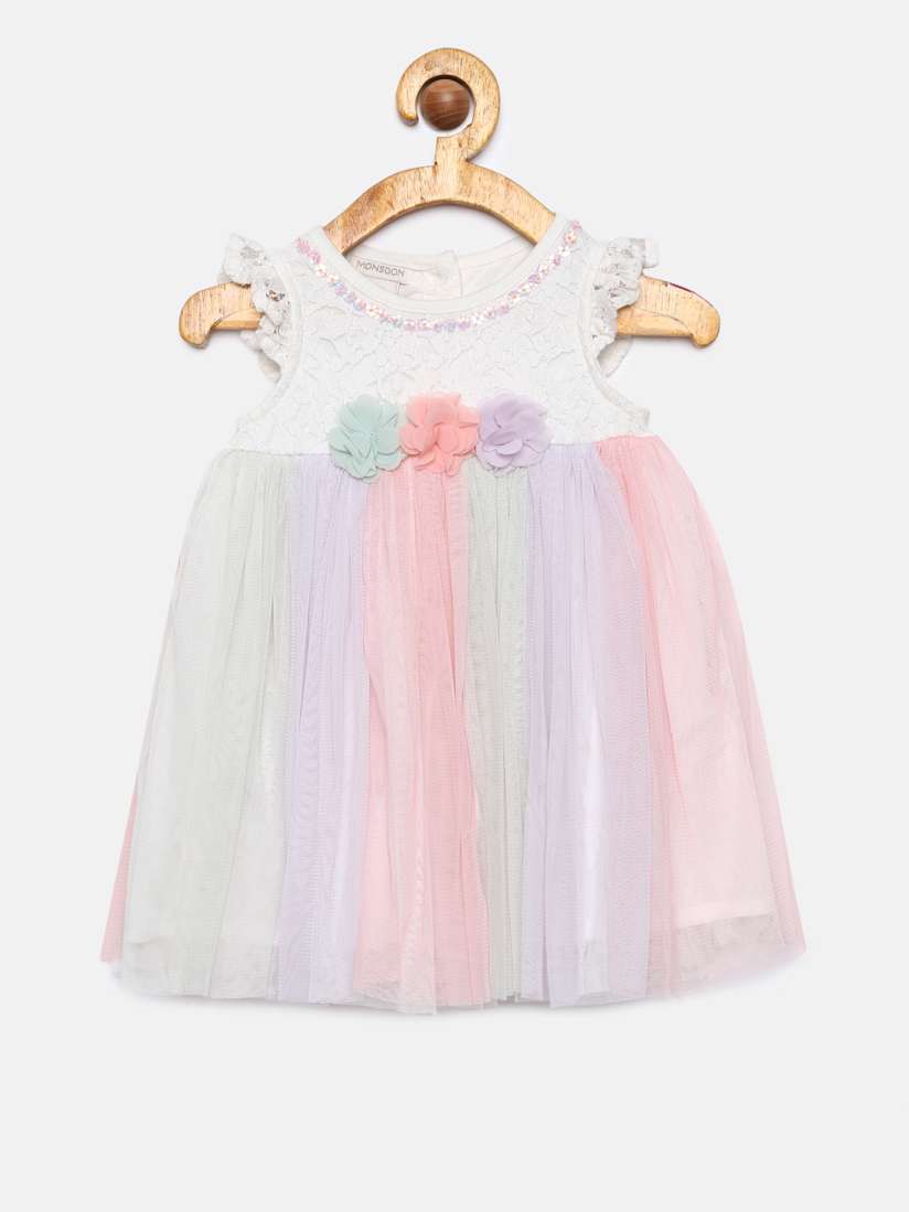 Buy MONSOON CHILDREN Girls Multicoloured Striped Empire Dress Dresses for Girls 7738323 Myntra