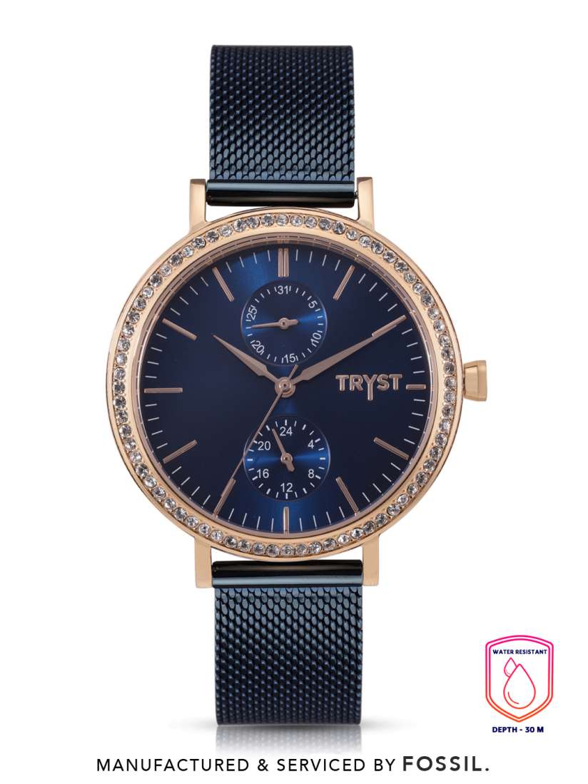Buy TRYST Manufactured Serviced by Fossil Women Navy Blue Watch Watches for Women 7738427 Myntra