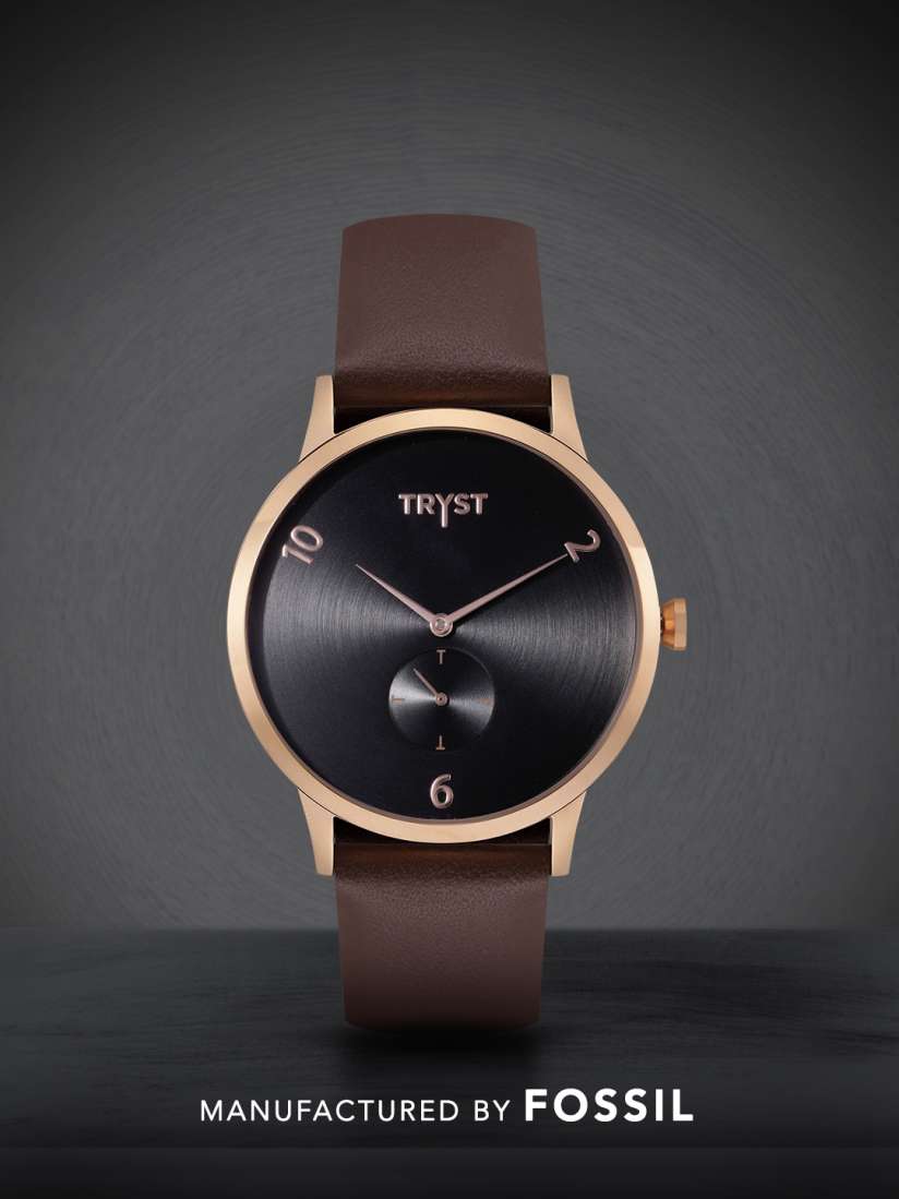 Buy TRYST Manufactured Serviced by Fossil Men Black Watch Watches for Men 7738435 Myntra