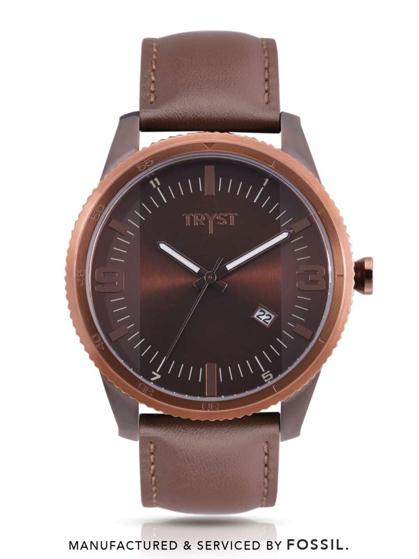 Fossil watch men's bronze store