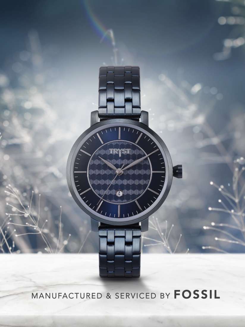 Buy TRYST Manufactured Serviced by Fossil Women Blue Watch Watches for Women 7738487 Myntra