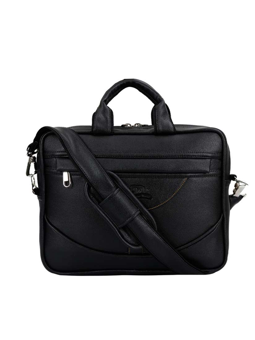 Buy Leather World Unisex Black Solid Laptop Bag Laptop Bag for Unisex 7738833 Myntra