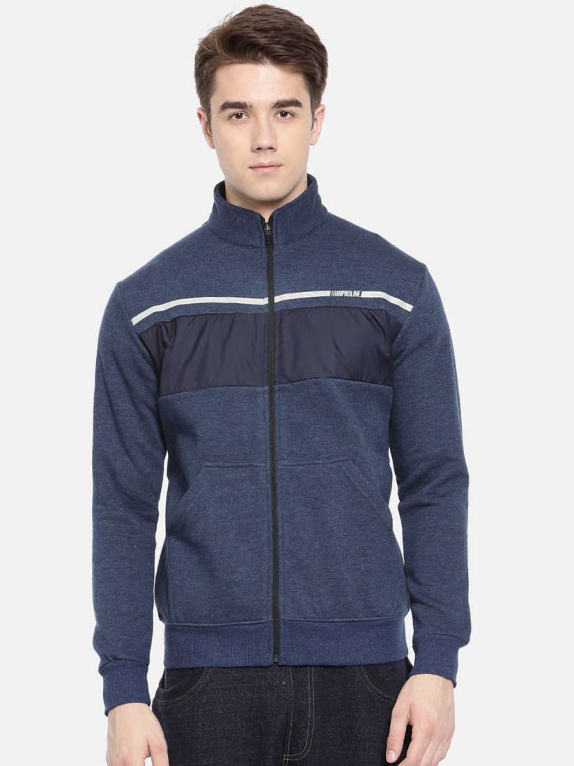 Buy Proline Active Men Navy Blue Solid Sweatshirt Sweatshirts for Men 7739058 Myntra