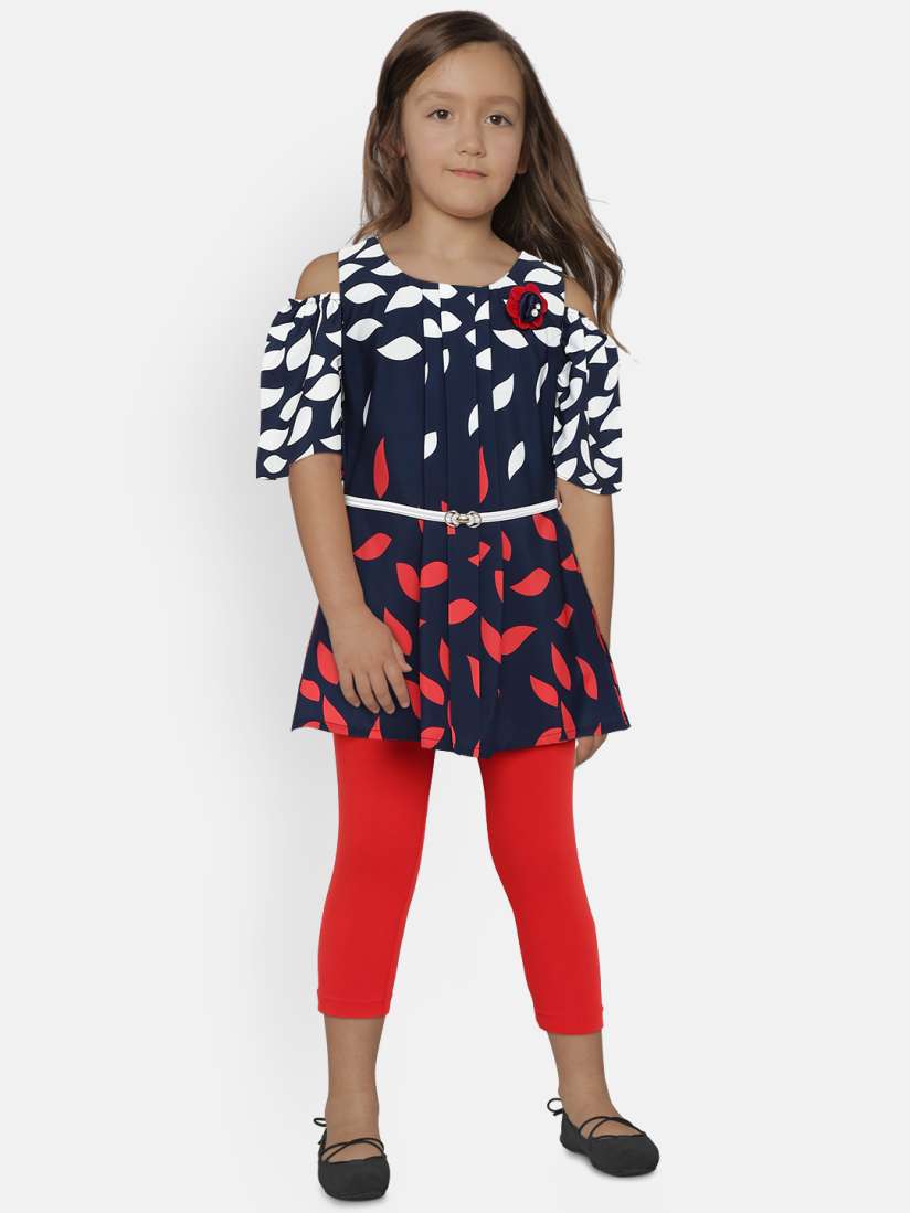 Fit and flare dress with leggings sale
