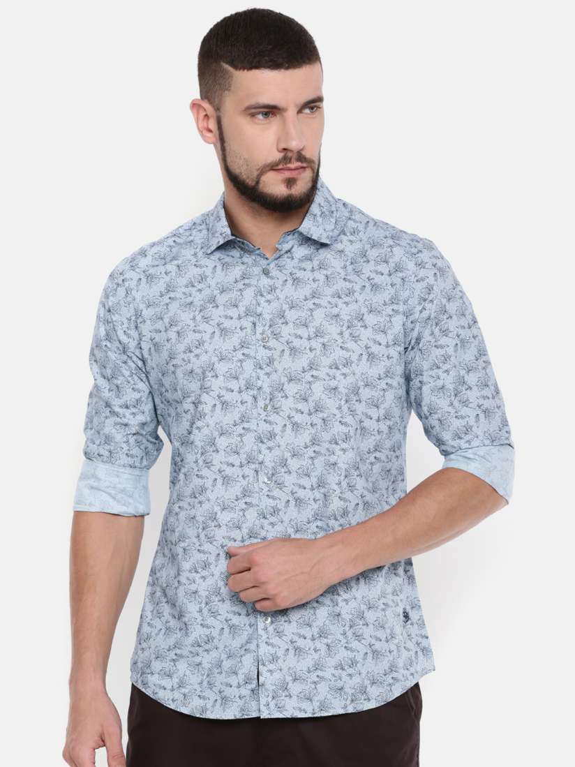 Buy Being Human Clothing Men Blue Slim Fit Printed Casual Shirt Shirts for Men 7744082 Myntra