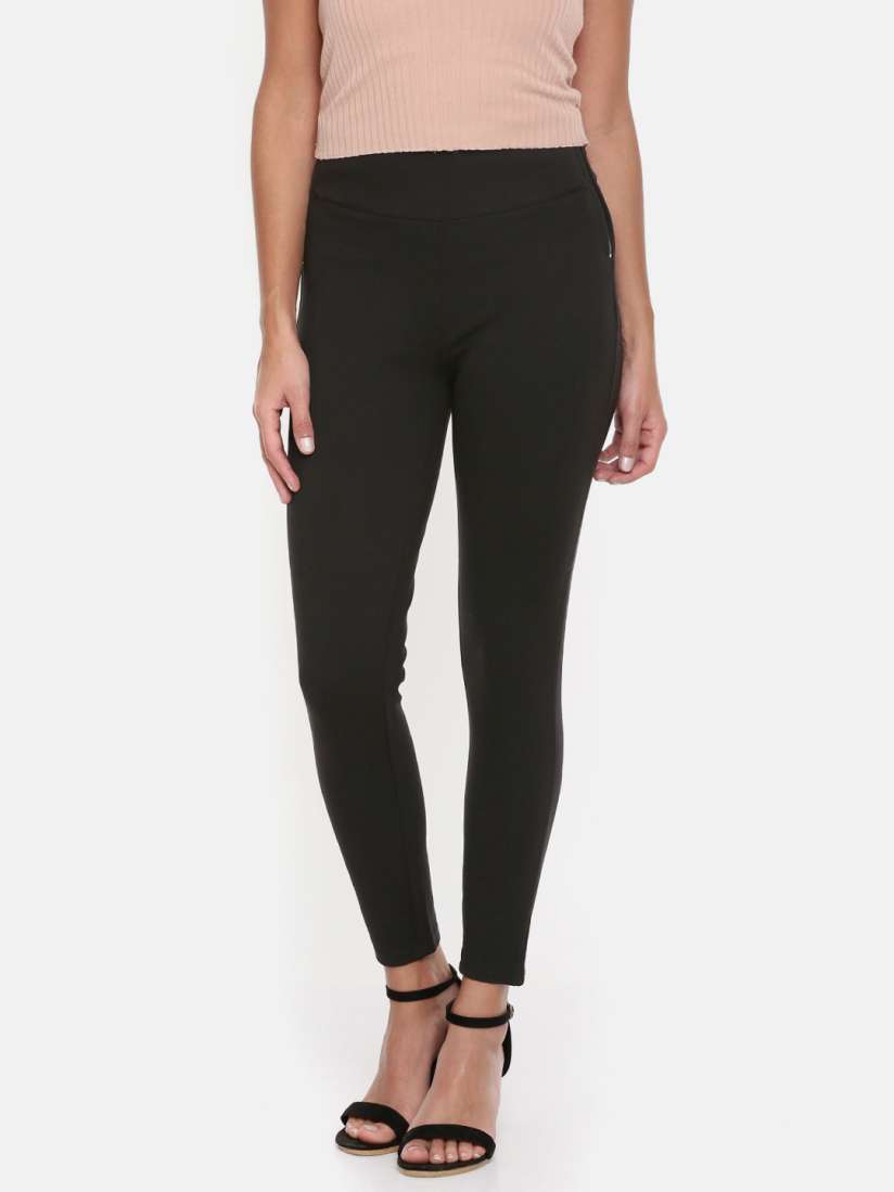 Buy CODE by Lifestyle Women Black Treggings Jeggings for Women 7744635 Myntra