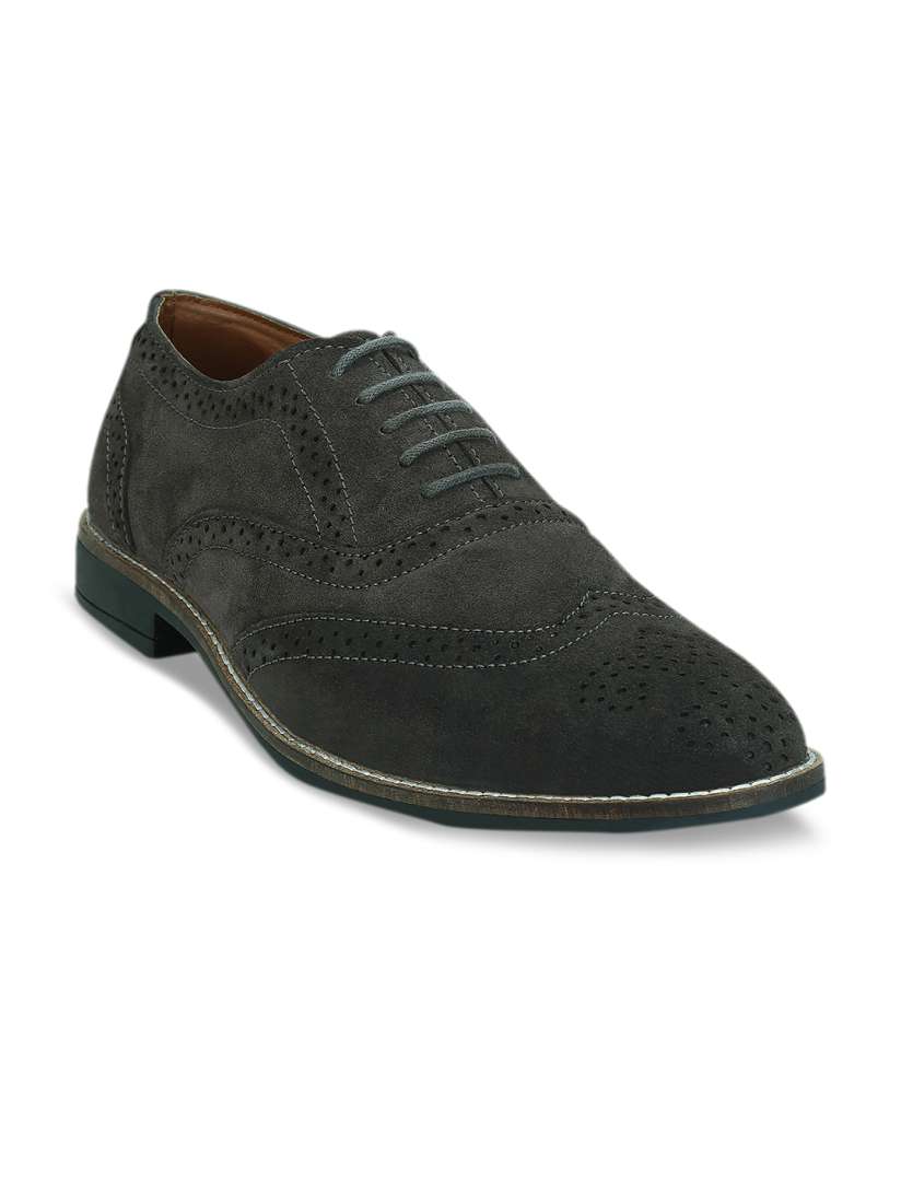 Grey brogues mens shop