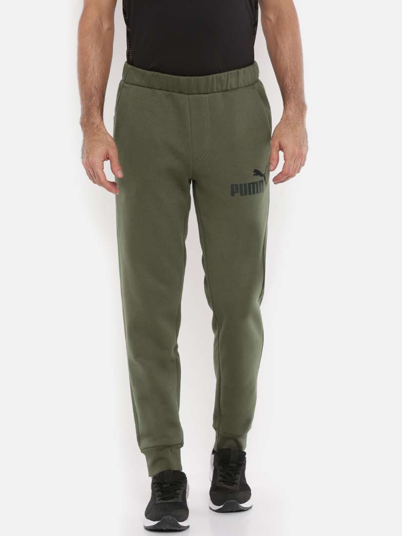 Buy Puma Men Olive Green Regular Fit ESS No.1 Sweat Solid Joggers Track Pants for Men 7748733 Myntra