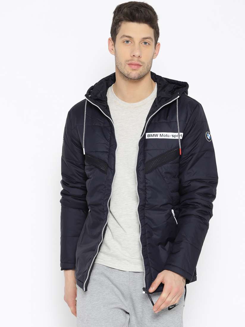 Buy PUMA Motorsport Men Navy Blue BMW MSP Vent Solid Hooded Padded MSP Jacket Jackets for Men 7748902 Myntra
