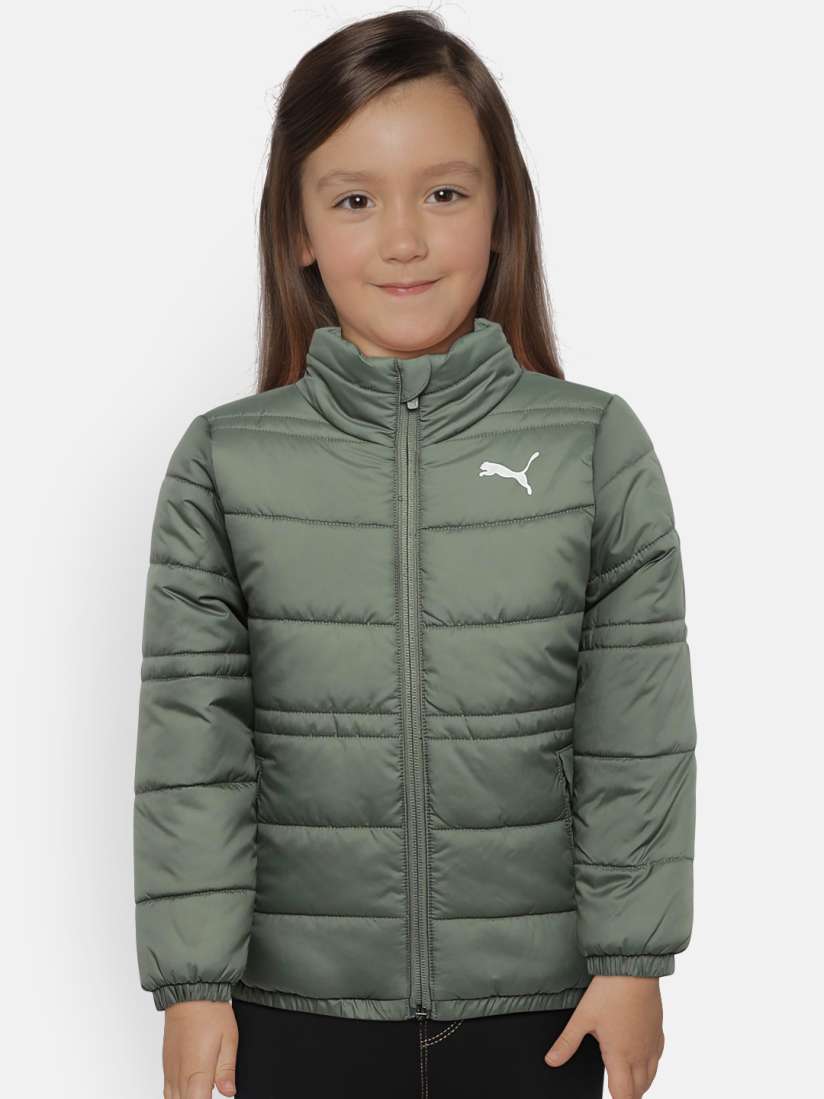 Buy Puma Girls Olive Green Solid Padded Jacket Jackets for Girls 7748920 Myntra