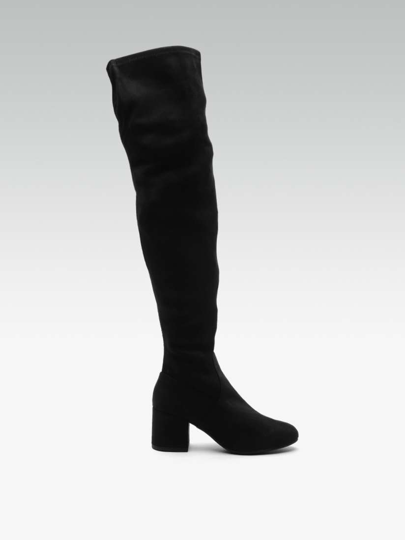 Buy DOROTHY PERKINS Women Black Solid High Top Heeled Boots Boots for Women 7752947 Myntra