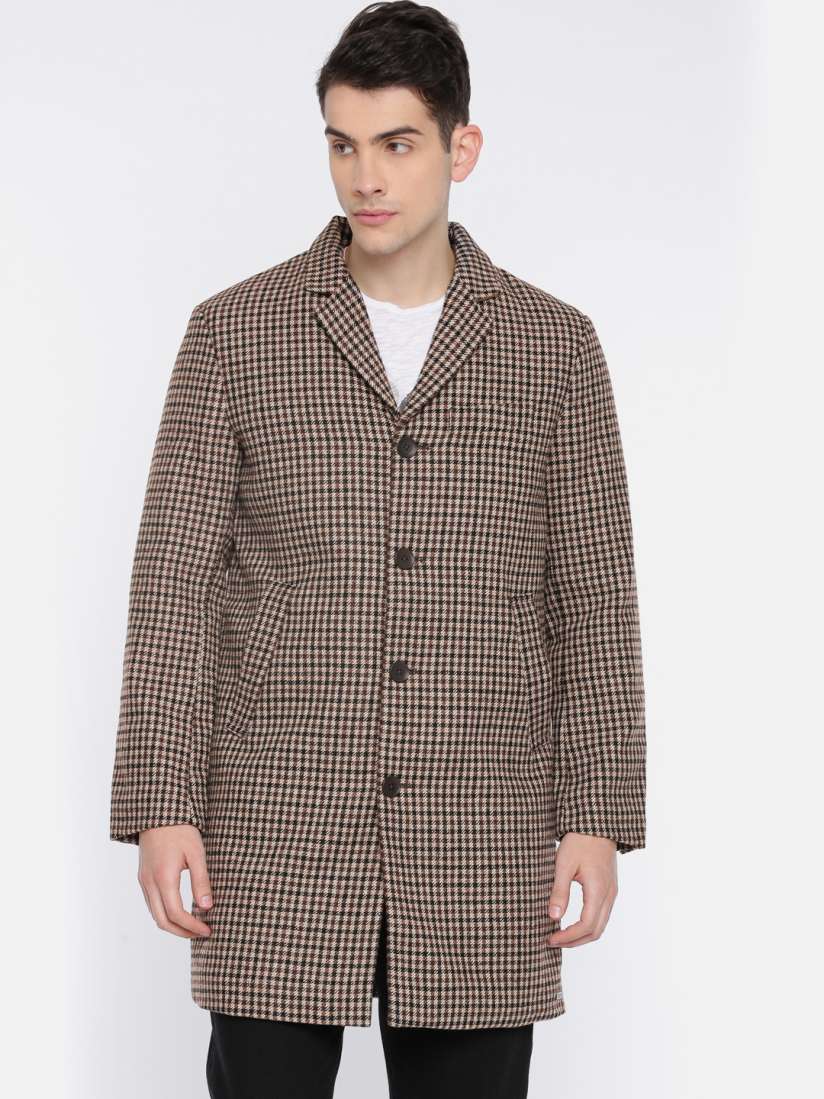 Esprit checked coat cheap