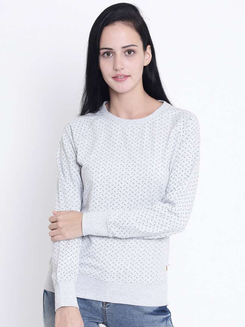 Buy Crimsoune Club Women White Printed Sweatshirt Sweatshirts for Women 7757681 Myntra